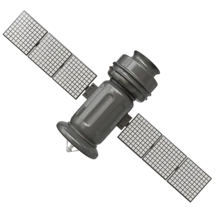 Orbiting Satellite  3D Icon