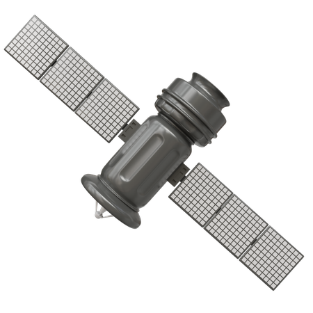 Orbiting Satellite  3D Icon