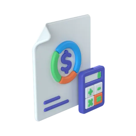 Orçamento  3D Icon