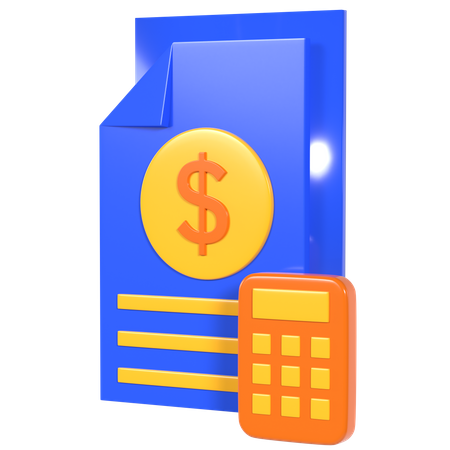 Orçamento  3D Icon