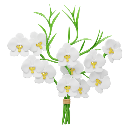 Orchids Bouquet  3D Icon