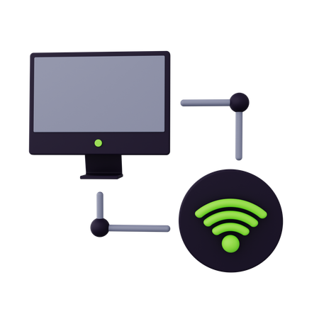 Wifi de la computadora  3D Icon