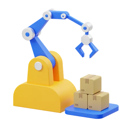 Ordenar paquetes con robot  3D Icon