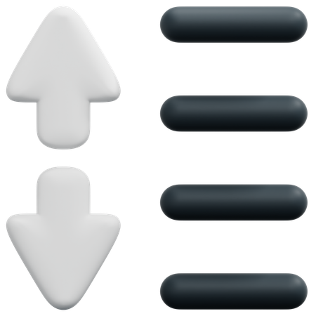 Ordenar setas  3D Icon
