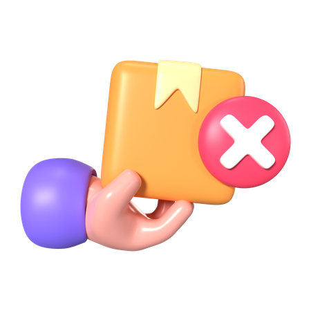 Order Cancel  3D Icon