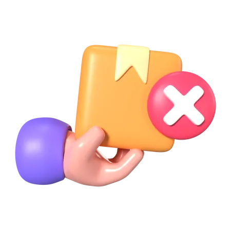 This Is Order Cancel 3 D Render Illustration Icon High Resolution Png File Isolated On Transparent Background Available 3 D Model File Format BLEND OBJ FBX And GLTF 3D Icon