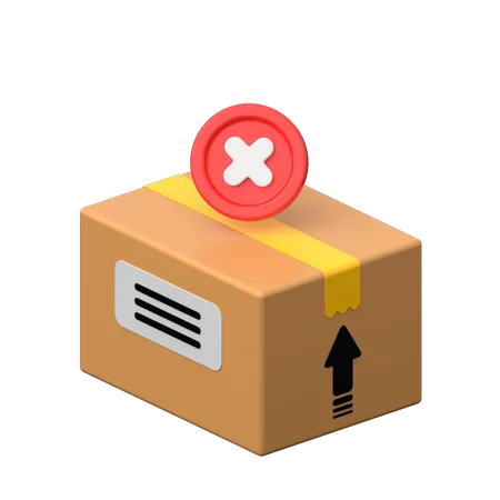 Order cancellation.  3D Icon