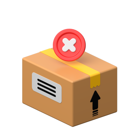 Order cancellation.  3D Icon