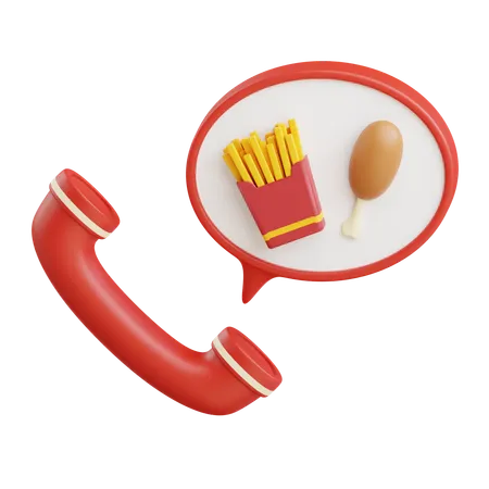 Order Fast Food  3D Icon