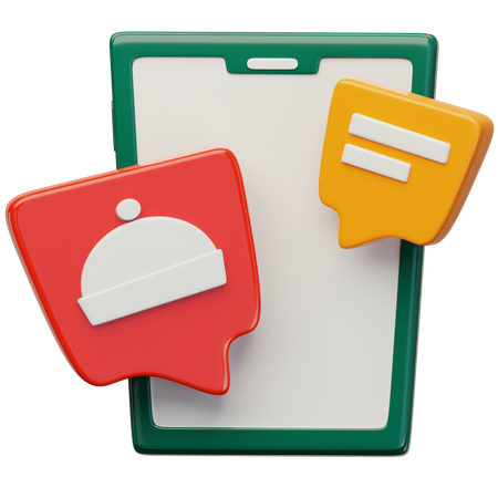 Order Food Online  3D Icon
