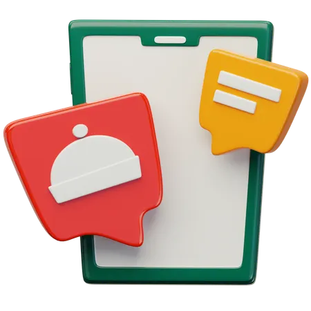 Order Food Online  3D Icon