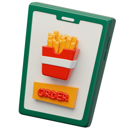 Order Food Online  3D Icon