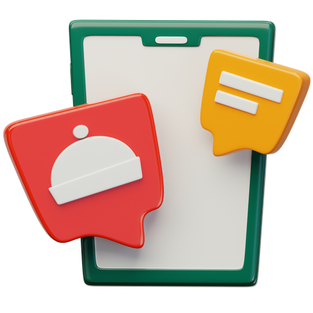 Order Food Online  3D Icon