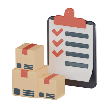 Icon Checklist Clipboard Symbolizes Organization Efficiency Logistics Operations Deliver Goods On Time And Perfect Condition Use Presentations Website Designs Logistics 3 D Render Illustration 3D Icon