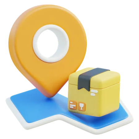 Order Location At Delivery Service 3D Icon