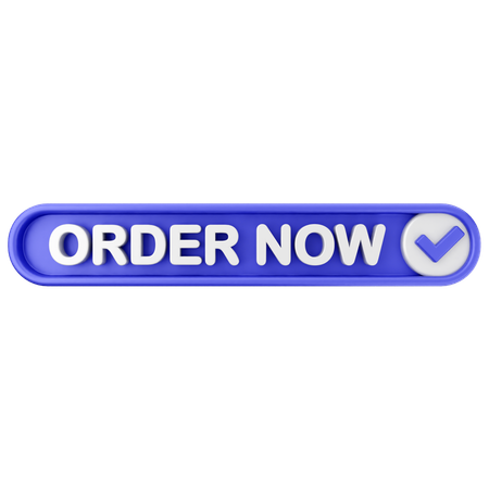 Order Now Text Button  3D Icon