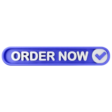 Order Now Text Button  3D Icon