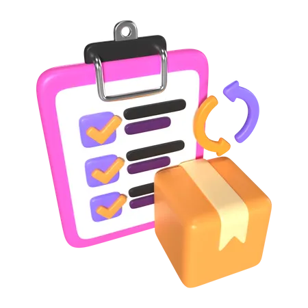 This Is Order Processing 3 D Render Illustration Icon High Resolution Png File Isolated On Transparent Background Available 3 D Model File Format BLEND OBJ FBX And GLTF 3D Icon