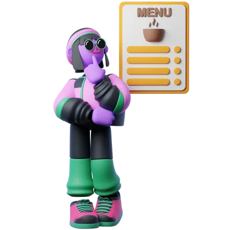 Ordering Coffee  3D Illustration