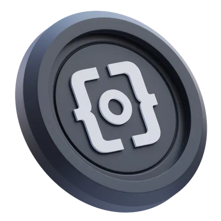ORDI Cryptocurrency  3D Icon