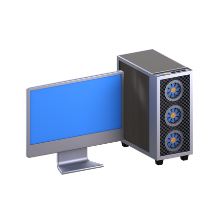 Ordinateur de bureau  3D Icon