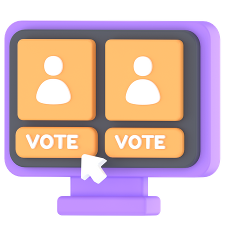 Ordinateur de vote  3D Icon