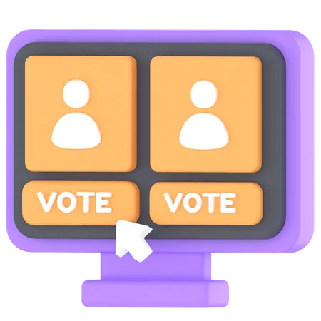 Ordinateur de vote  3D Icon