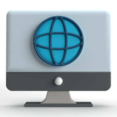 Ordinateur internet  3D Icon