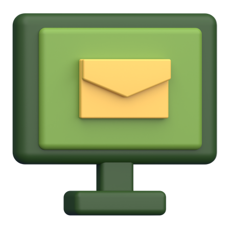 Courrier informatique  3D Icon