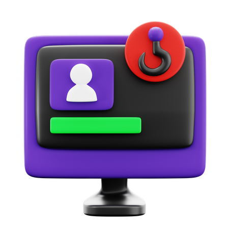Ordinateur piraté  3D Icon