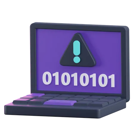 Avertissement d'ordinateur portable  3D Icon