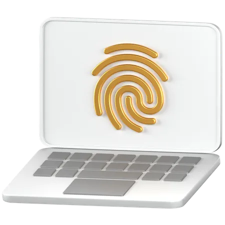 Biométrique pour ordinateur portable  3D Icon