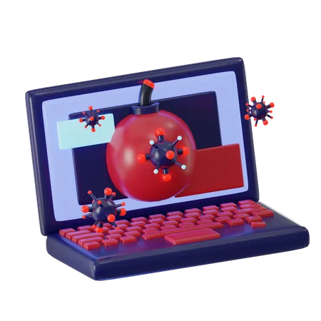 Bombe pour ordinateur portable  3D Icon