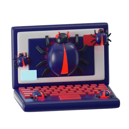 Bug d'ordinateur portable  3D Icon