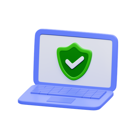 Contrôle de sécurité des ordinateurs portables  3D Icon