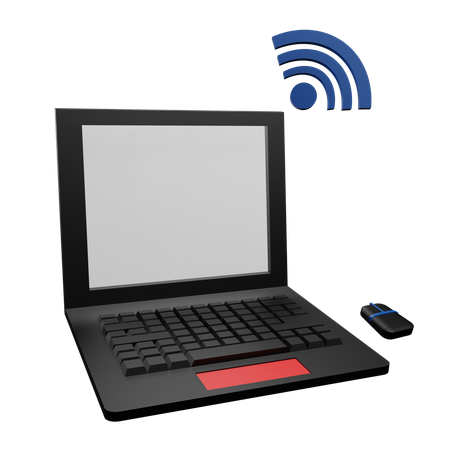 Ordinateur portable et souris sans fil  3D Icon