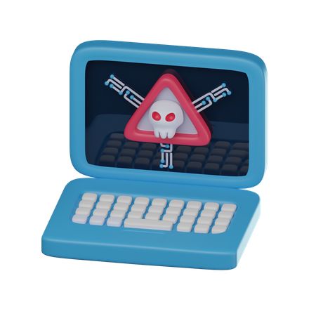 Ordinateur portable malveillant  3D Icon