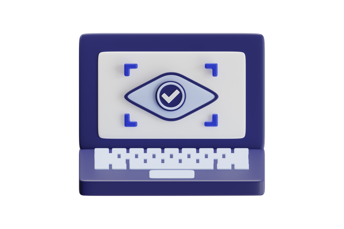 Ordinateur portable visible  3D Icon