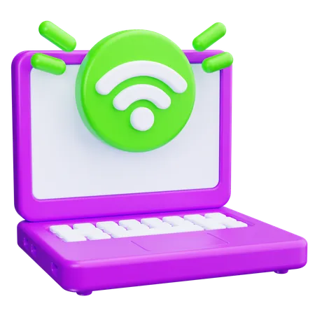 Wi-Fi pour ordinateur portable  3D Icon