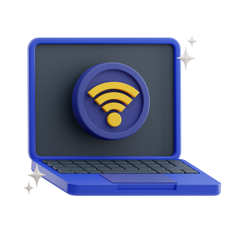 Wi-Fi pour ordinateur portable  3D Icon