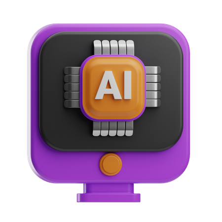 Ordinateur intelligent  3D Icon