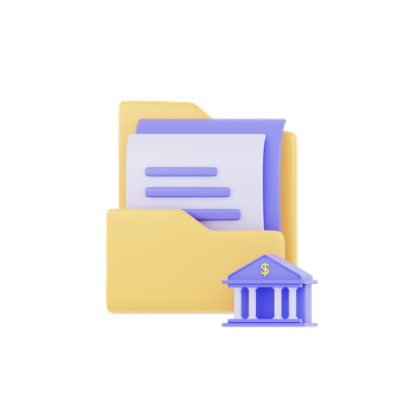 Ordnerbank  3D Icon