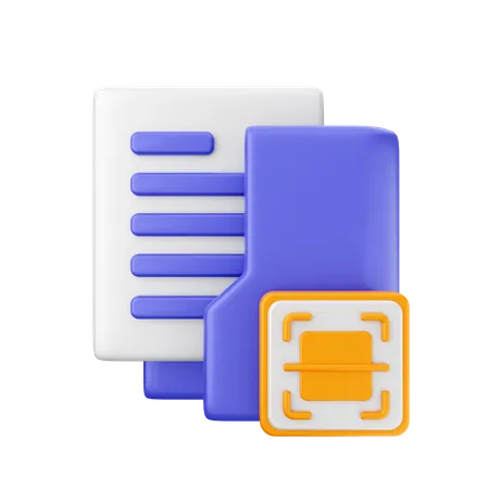 Ordner-Barcode  3D Icon