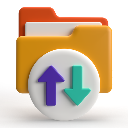 Ordnerdatentransfer  3D Icon