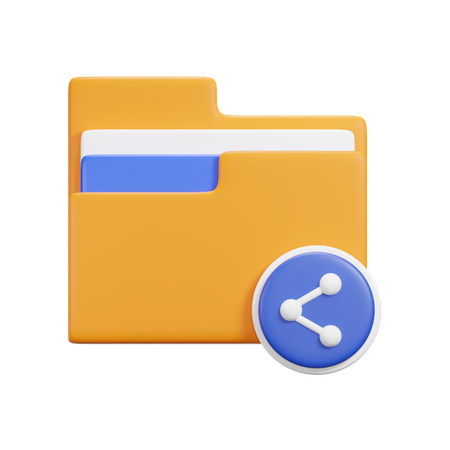 Ordner teilen  3D Icon