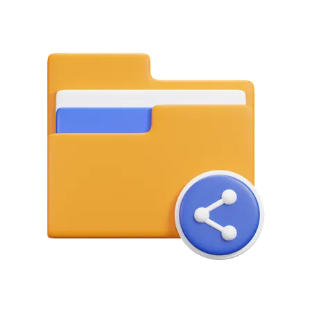 Ordner teilen  3D Icon