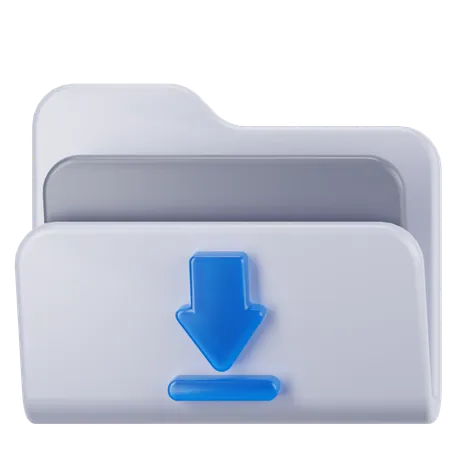 Ordner heruntergeladen  3D Icon