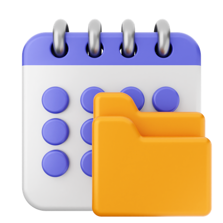 Ordner Kalender  3D Icon