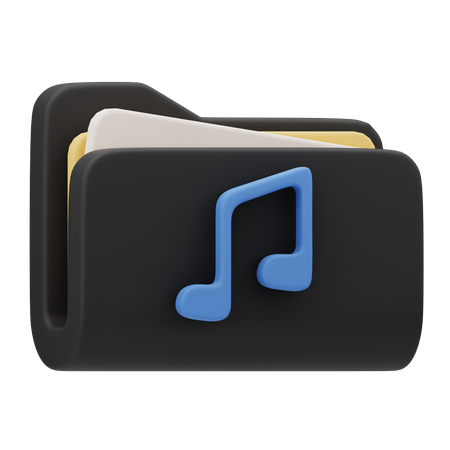 Ordner Musik  3D Icon