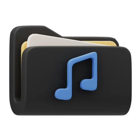 Ordner Musik  3D Icon